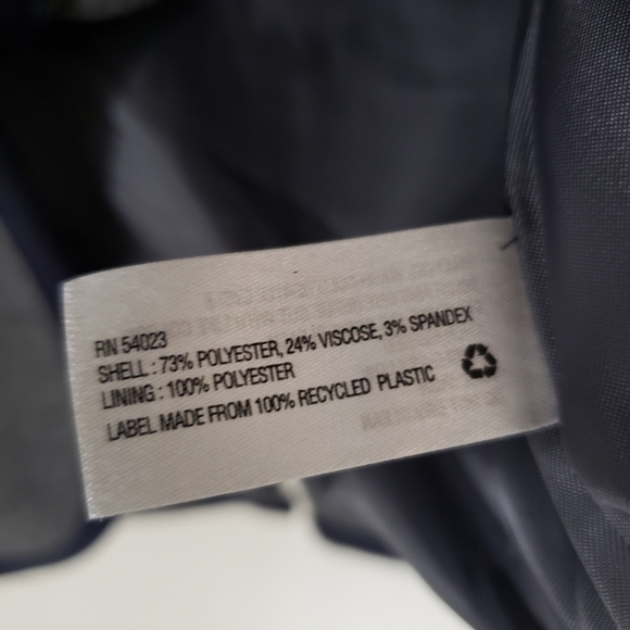 Gap The Academy Blazer Womens Size 4 Heathered Gray Navy Blue Trim Pockets - Picture 9 of 12